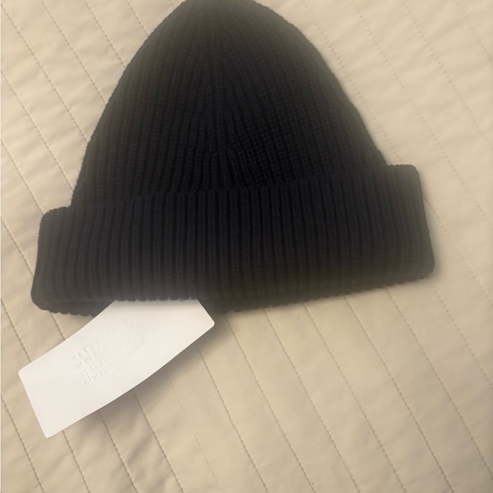 Maison Martin Margiela Dark Blue Knit Hat beanie nwt Italy gift able  men women - Picture 11 of 13
